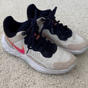 Nike Kids' Sneakers - Pink, Navy, and Cream